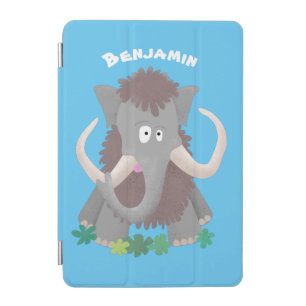 Funny woolly mammoth cartoon illustration iPad mini cover