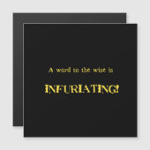 Funny 'Word to the Wise' Humor (Front/Back)