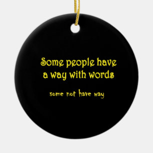 Funny Wordplay: A Tale of Two Sentences Ceramic Ornament