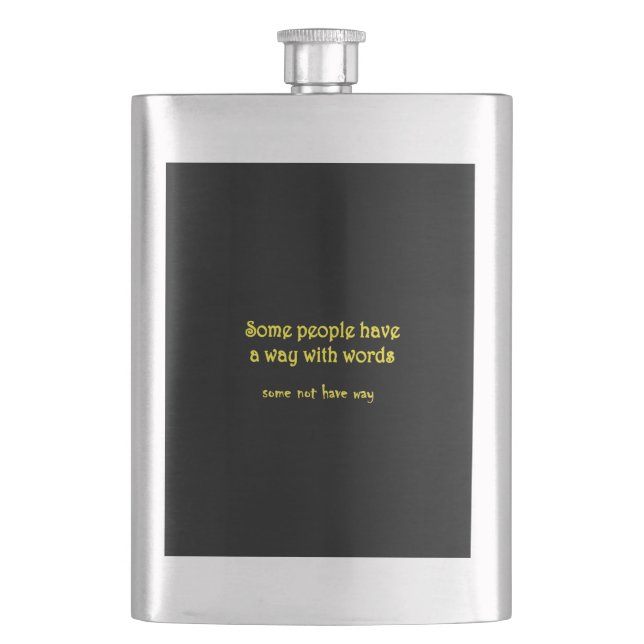 Funny Wordplay: A Tale of Two Sentences Flask (Front)
