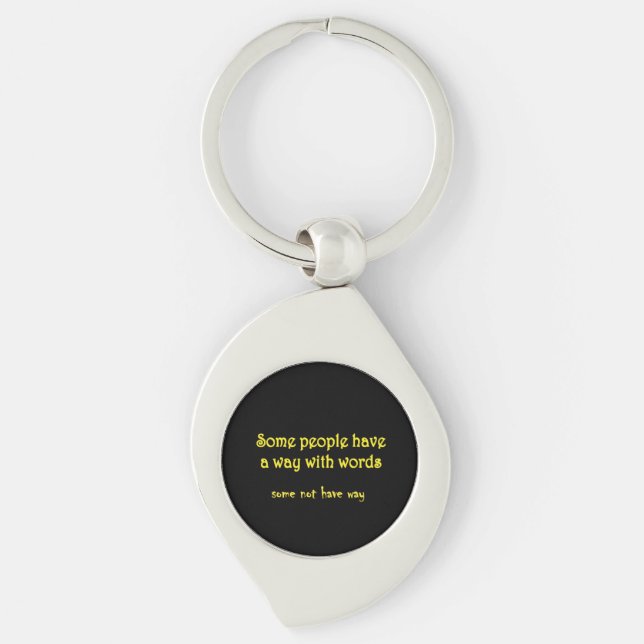 Funny Wordplay: A Tale of Two Sentences Keychain (Front)