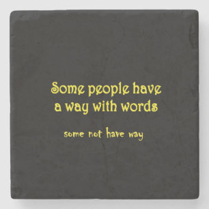 Funny Wordplay: A Tale of Two Sentences Stone Coaster