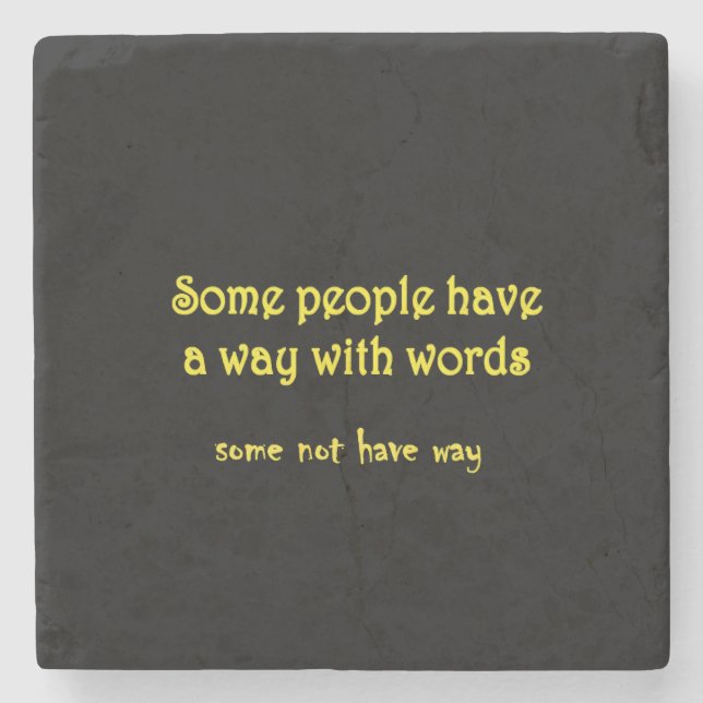 Funny Wordplay: A Tale of Two Sentences Stone Coaster (Front)