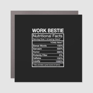 Funny Work Bestie Definition, Hilarious Coworker Car Magnet