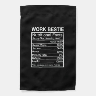Funny Work Bestie Definition, Hilarious Coworker Garden Flag