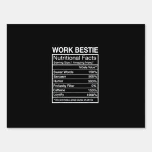 Funny Work Bestie Definition, Hilarious Coworker Sign