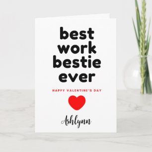 Funny Work Bestie Valentine's Day Card