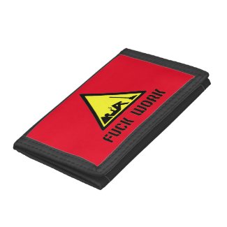 Funny work dislike road sign cartoon symbol wallet