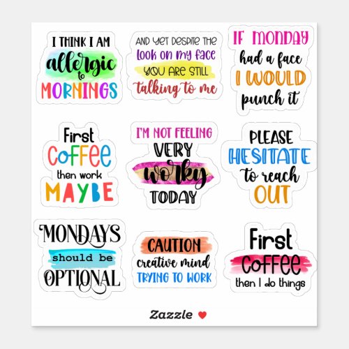 Funny Work Quotes Sticker