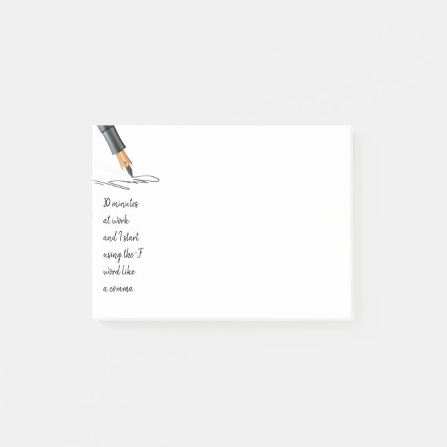 Funny Work Saying Funny Quote Notes (Front)