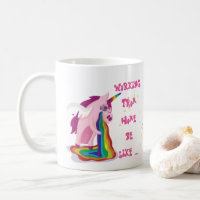 Funny Working From Home Mug Unicorn Madness