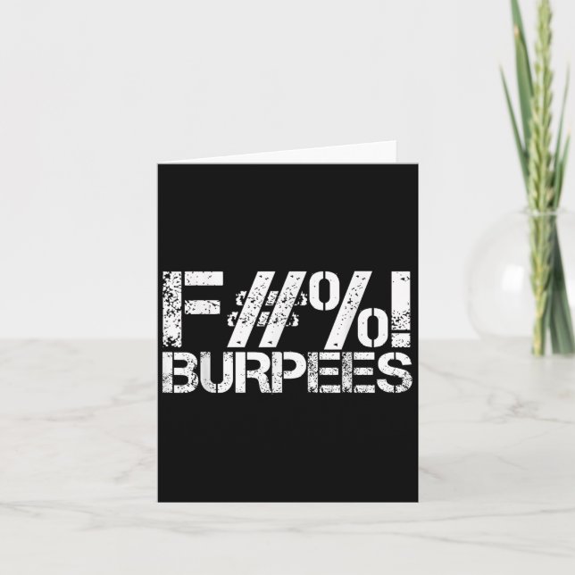 Funny Workout Design Gym Shirt For Burpees Workout Card (Front)