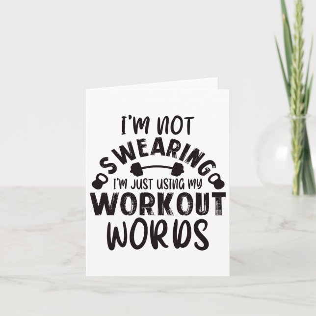 Funny Workout Gym Quote Weightlifting Exercise Bod Card (Front)
