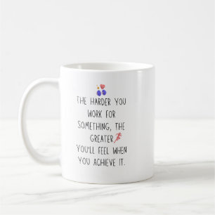 Funny workout harder tears achievement coffee mug