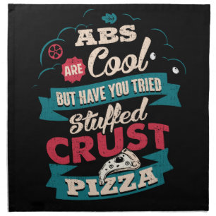 Funny Workout Humor, Abs vs Pizza, Bulking Novelty Cloth Napkin