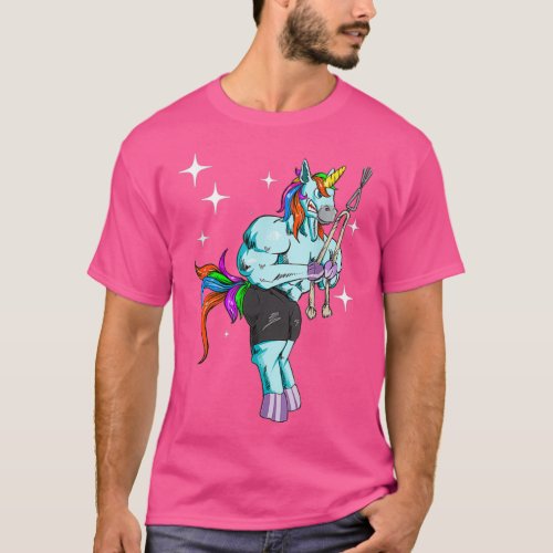 Funny Workout Magical Unicorn Fitness Gym Exercise T_Shirt