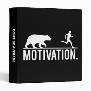 Funny Workout Motivation - Bear Chasing Jogger Binder