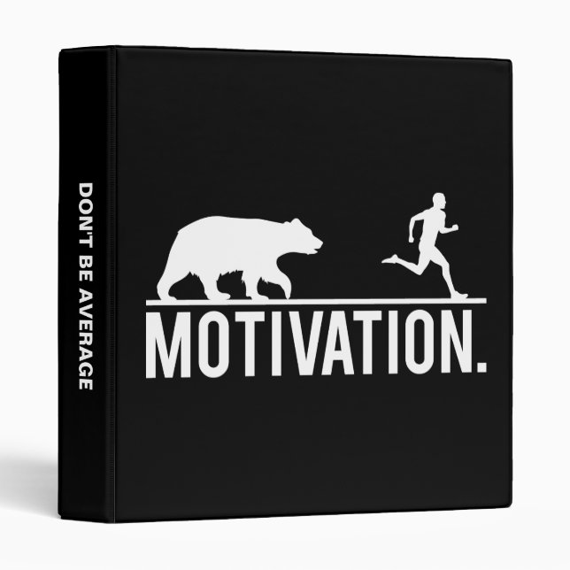 Funny Workout Motivation - Bear Chasing Jogger Binder (Front/Spine)