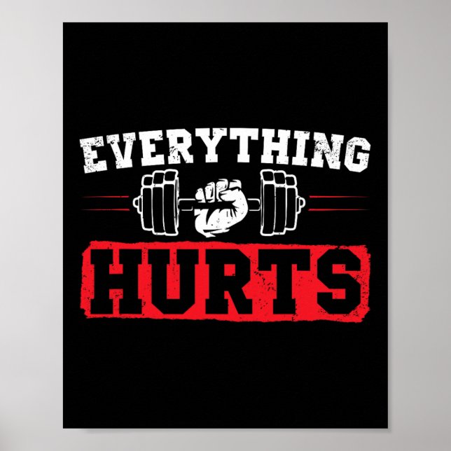Funny Workout Saying Bodybuilding Lovers Bodybuild Poster (Front)
