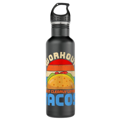Funny Workout Tacos Cinco De Mayo Fitness  Stainless Steel Water Bottle
