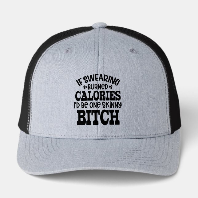 Funny Workout Weightloss Quote Baseball Cap (Front)