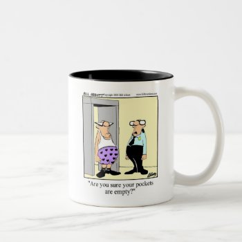 Funny Workplace Airport Security Empty Pockets Mug by Spectickles at Zazzle