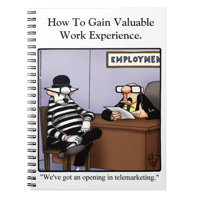 Funny Workplace Humor Notebook  (Front)