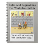 Funny Workplace Safety Humor Notebook at Zazzle