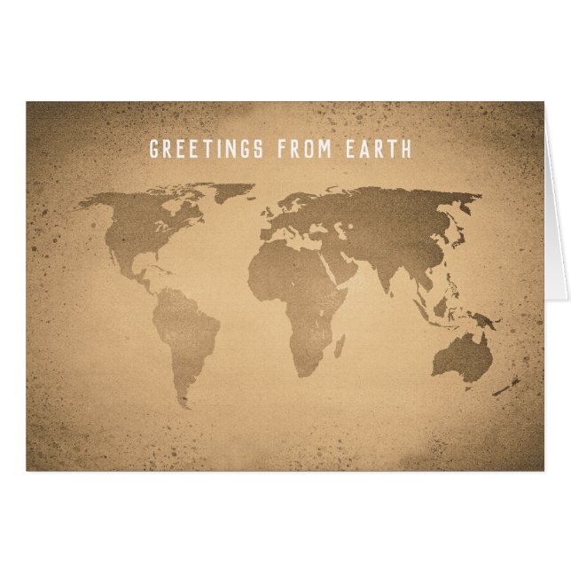 Funny world map cards (Front Horizontal)