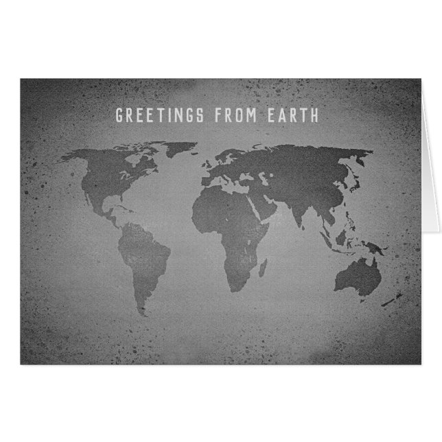 Funny world map cards (Front Horizontal)