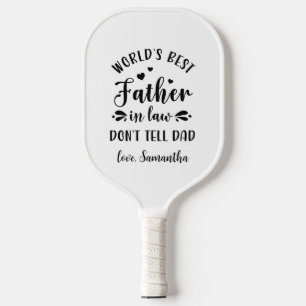 funny world's best father in law fathers day gift pickleball paddle