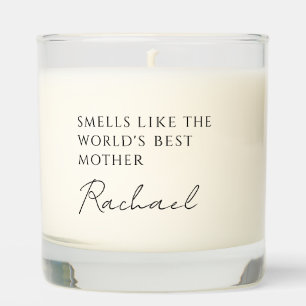 Funny Worlds Best Mother Mothers day gift for mom Scented Candle