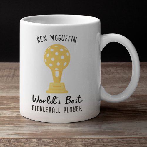 Funny Worlds Best Pickleball Player Gift Custom Coffee Mug