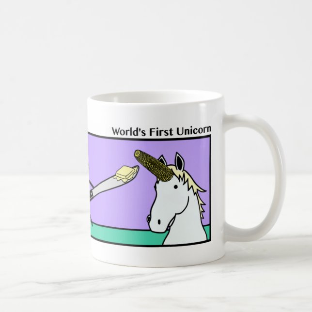 Funny World's First Unicorn Stickman Mug - 095 (Right)