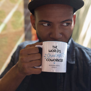Funny World's Greatest Coworker Two-Tone Coffee Mu Mug