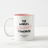Funny World's Greatest Coworker Two-Tone Coffee Mug (Left)