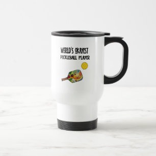 Funny World's Okayest Pickleball Player Sports Travel Mug