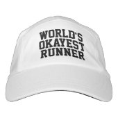 Funny World's Okayest Runner Running Hat (Front)