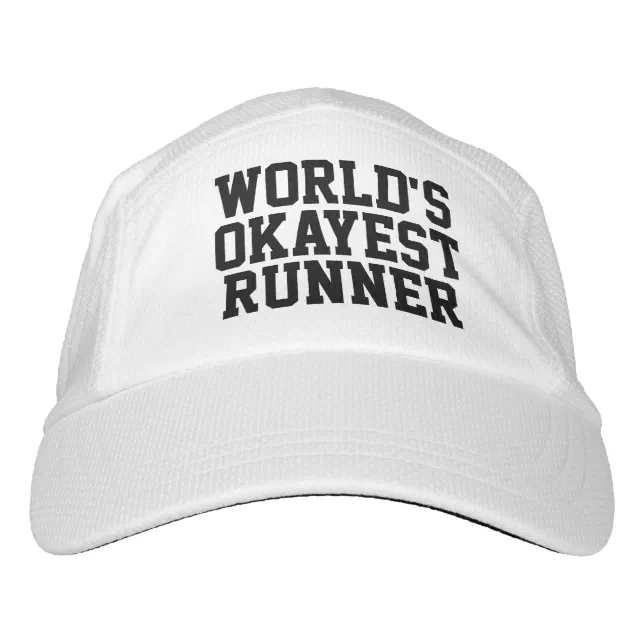 Funny World's Okayest Runner Running Hat Zazzle
