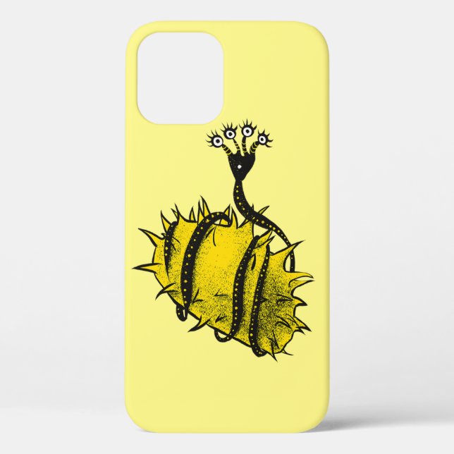 Funny Worm And Chestnut Shell Strange Creature Case-Mate iPhone Case (Back)