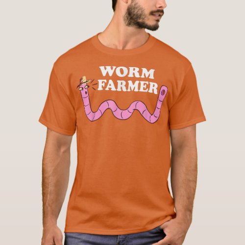 Funny Worm Farmer Gardening Worm Farm Red Wiggler  T_Shirt