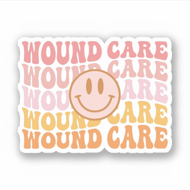 Funny Wound Care Nurse Gift, Wound Care Nursing Sticker (Front)
