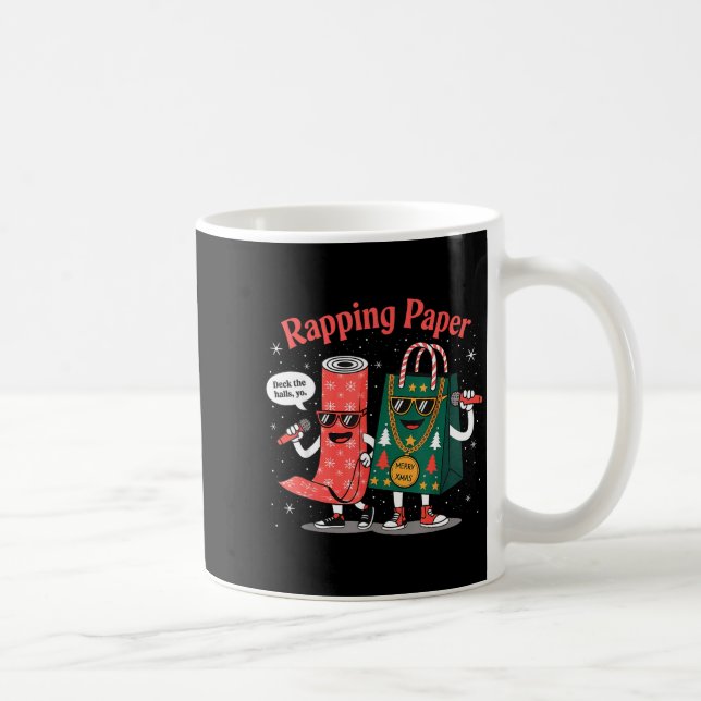 Funny Wrapng Rapng Paper Wrap Music Rap Pj  Coffee Mug (Right)