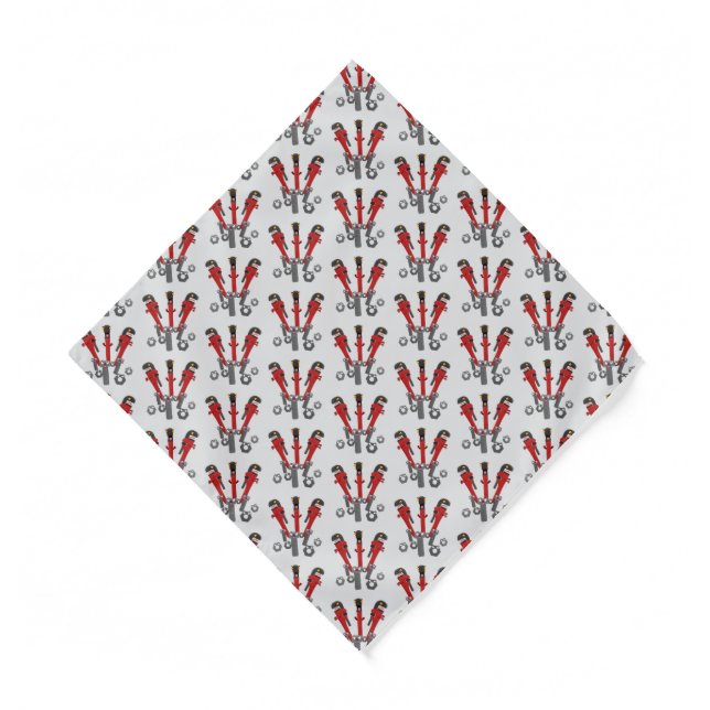 Funny wrench monster tools humour cartoon  bandana (Front)