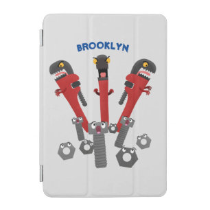 Funny wrench monster tools humour cartoon iPad mini cover