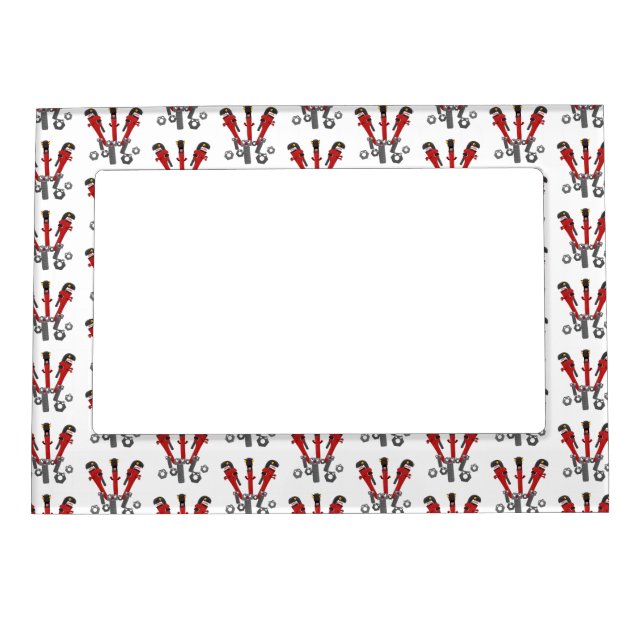 Funny wrench monster tools humour cartoon  magnetic frame (Front)
