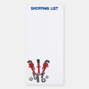 Funny wrench monster tools humour cartoon magnetic notepad