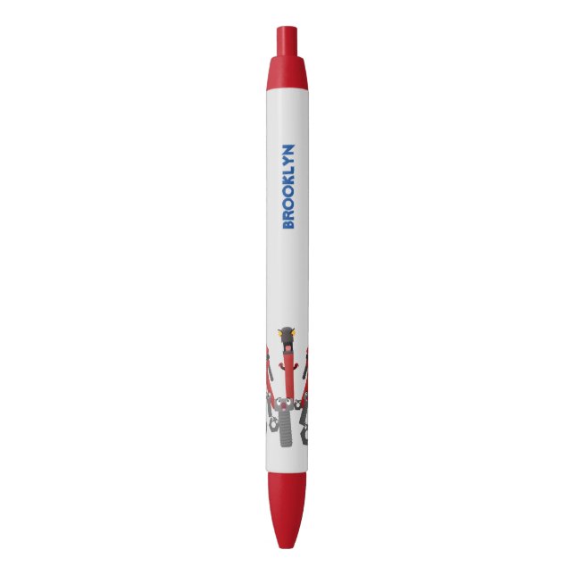 Funny wrench monster tools humour cartoon  pen (Front Vertical)