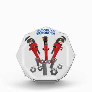 Funny wrench monster tools humour cartoon photo block