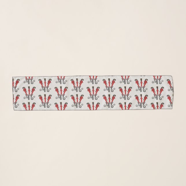Funny wrench monster tools humour cartoon scarf (Front (Horizontal))